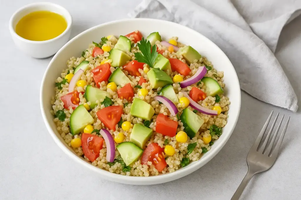 Insalata di quinoa estiva light: La combinazione di ingredienti che aumenta il senso di sazietà