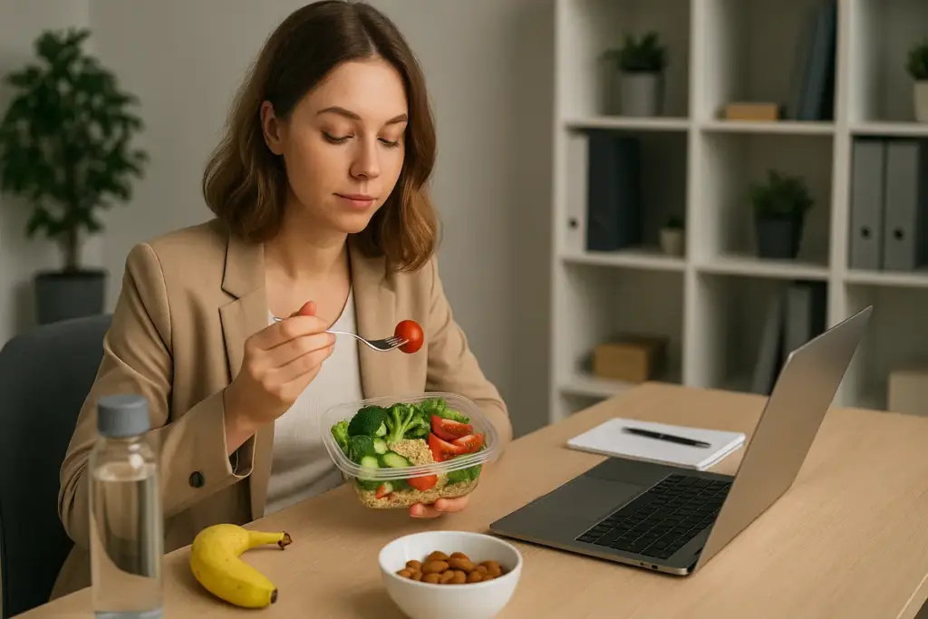 Alimentazione sana per chi lavora in ufficio: Strategie pratiche per evitare cali di energia