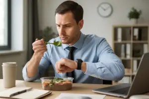 Pause pranzo troppo brevi in ufficio: come mangiare bene in meno di venti minuti