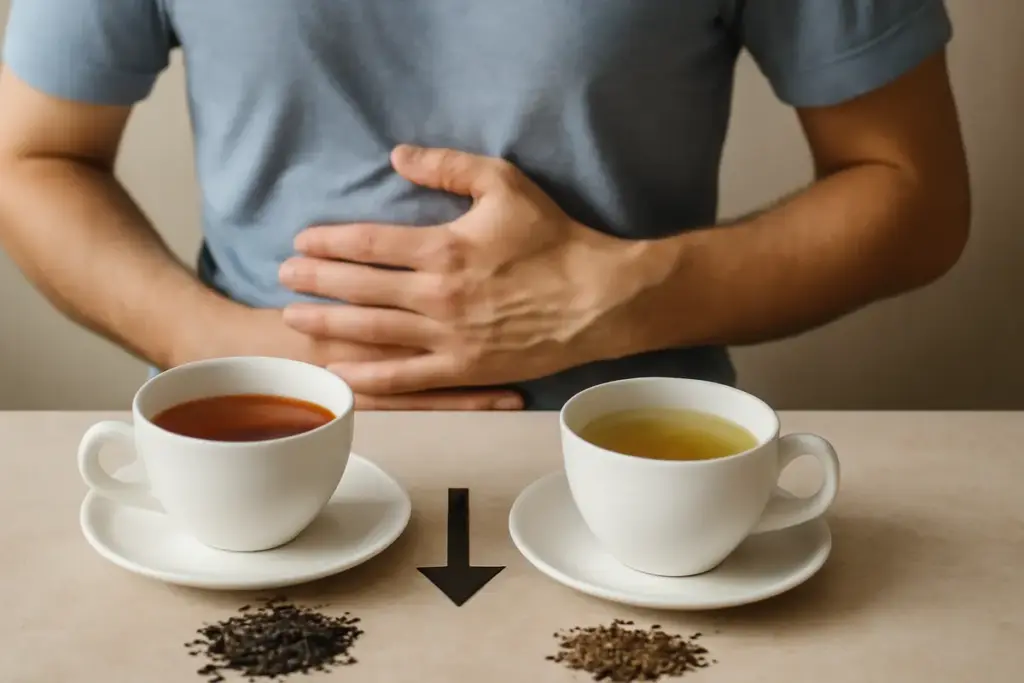 Tè nero dopo i pasti: come agisce sulla digestione rispetto al tè verde