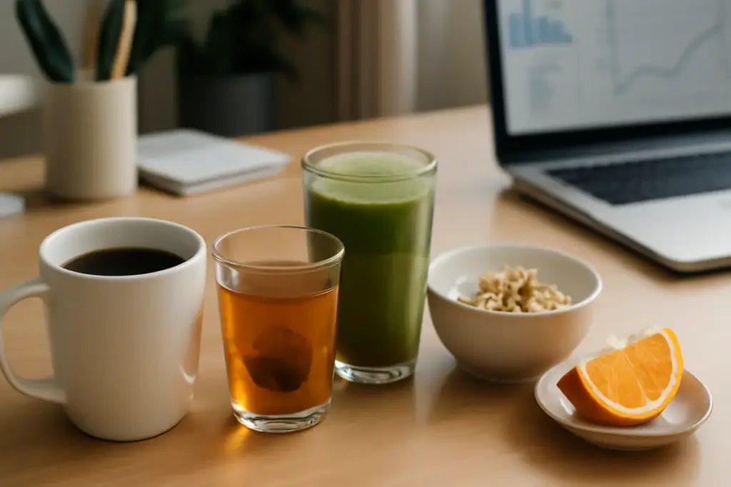Cosa bere in ufficio oltre all’acqua: le alternative che sostengono focus e digestione